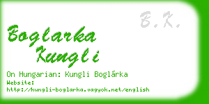 boglarka kungli business card